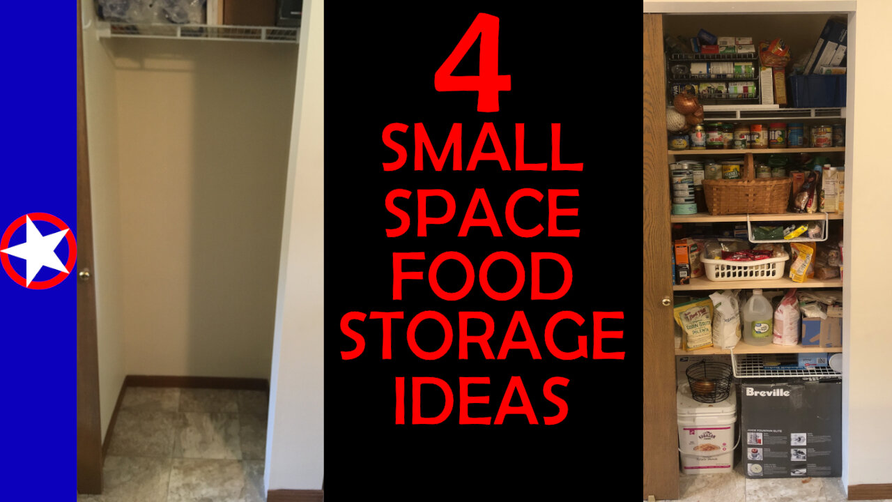 Apartment Prepper Pantry - Food Storage For Small Spaces - 4 Small Space Prepping Food Storage Ideas