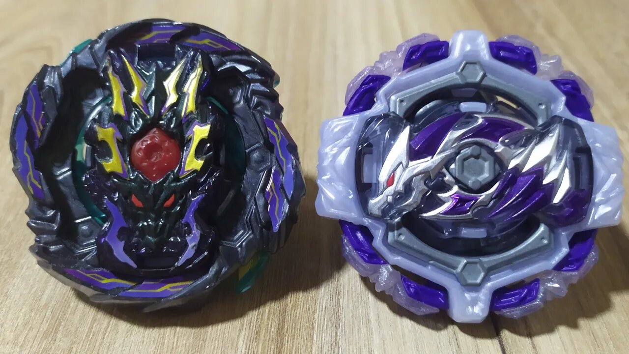 DREAD BAHAMUT .7W.Om 幻 vs POISON DRAGON .11.Vl' 斬 - Batalha Beyblade Burst