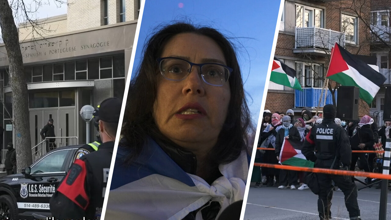 Les partisans du Hamas organisent un rassemblement devant une synagogue historique à Montréal