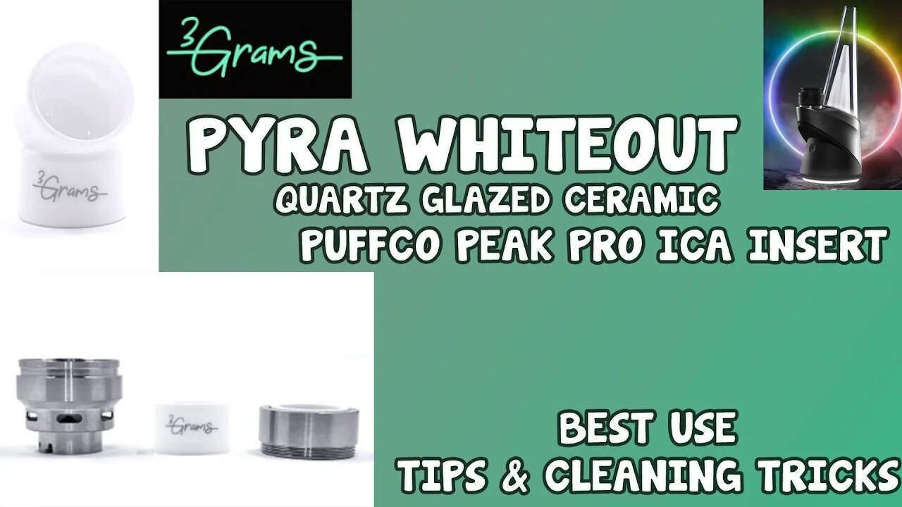 3G WhiteOut Quartz Glazed Ceramic ICA Insert For The Puffco Peak Pro