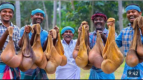 STOMACH FRY | Goat Intestine Fry Recipe Cooking in village