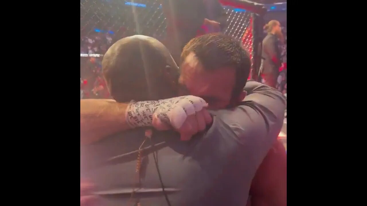 Daniel Cormier & Luke Rockhold share a special moment after the UFC 278 fight