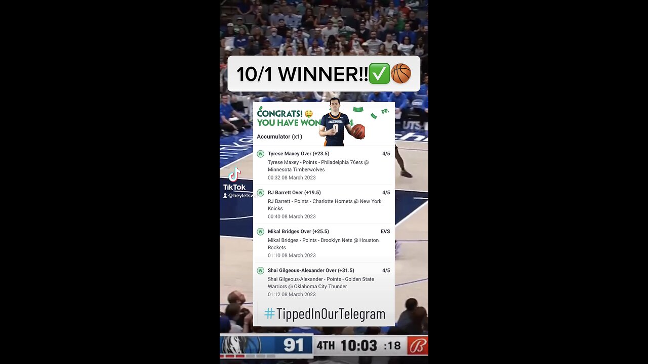 10/1 NBA WINNER ✅🏆🏀