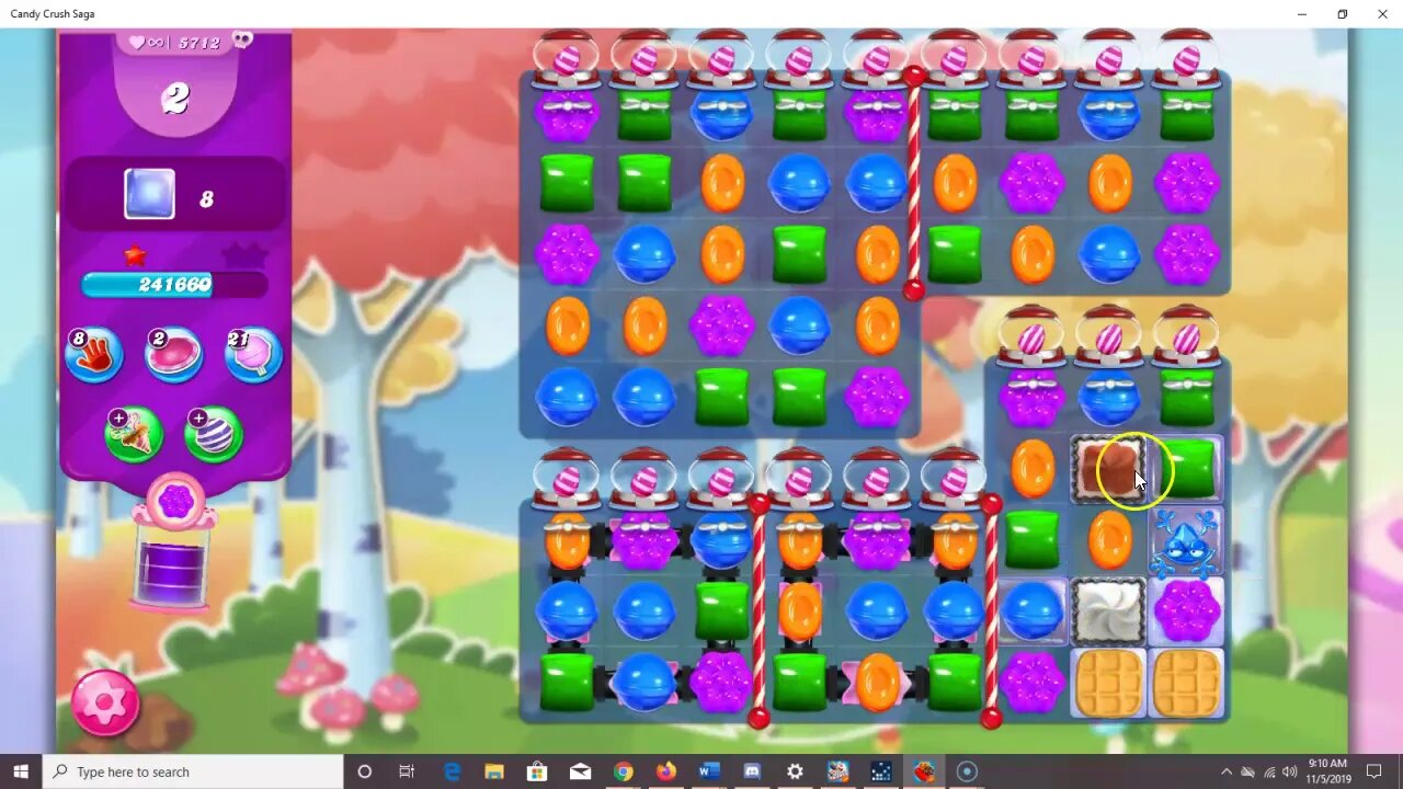 Candy Crush Level 5712 Talkthrough, 30 Moves 0 Boosters