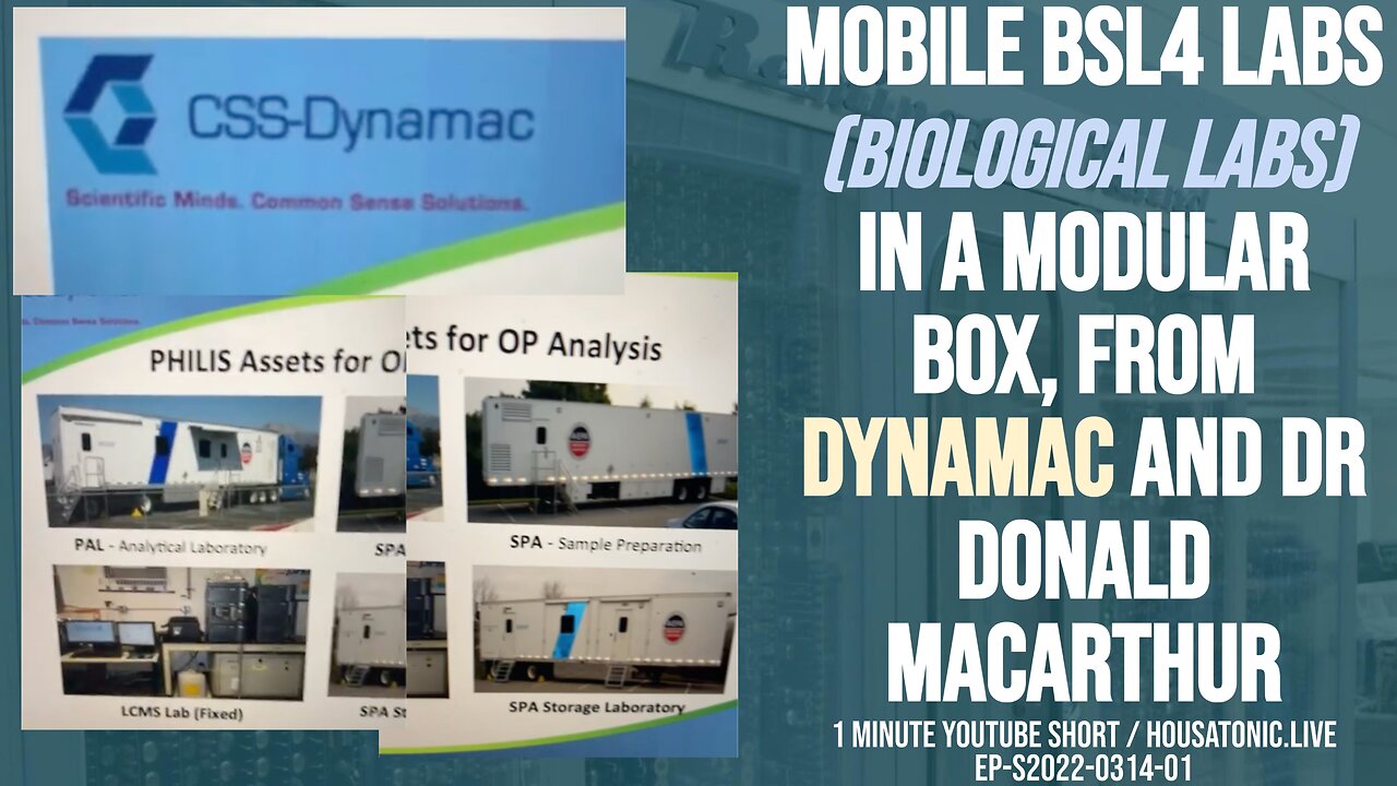 Mobile BSL4 labs (biological labs) in a modular box, from Dynamac and Dr Donald MacArthur
