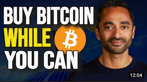 Buy Bitcoin To Avoid The Government Seizing Your Funds - Chamath Palihapitiya