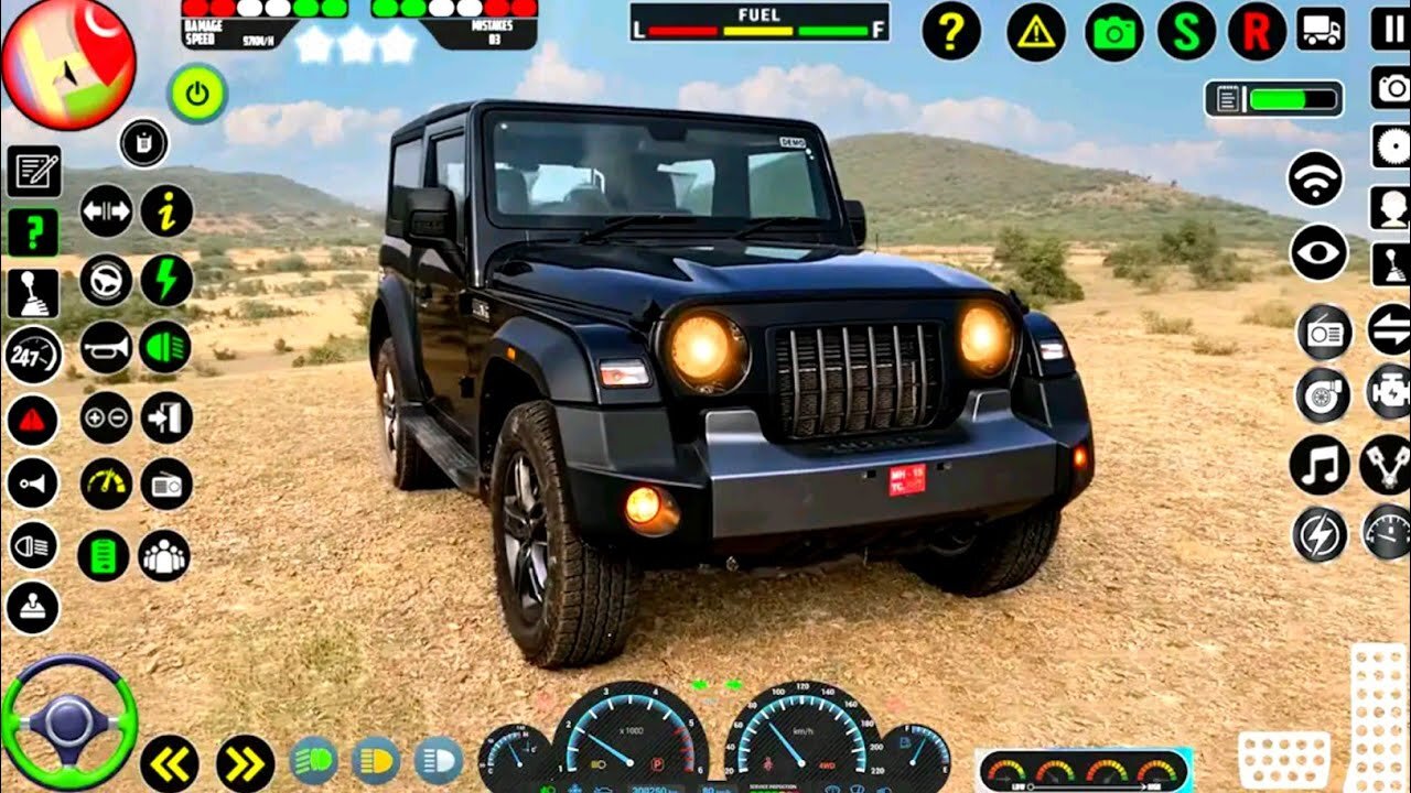 Offroad JeepGame Jeep Driving _ Mahindra Thar Camper Pickup Game _ Indian Cars Simulator Gadi Games