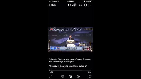 Sylvester Stallone Introduces Donald Trump as the 2nd George Washington “Nobody in the world coul