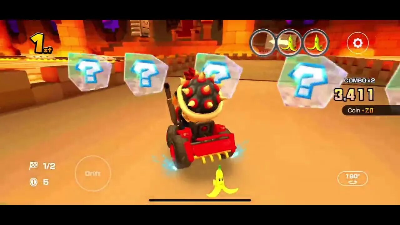 Mario Kart Tour - GBA Bowser’s Castle 3 Gameplay (Bowser Tour NEW Course)