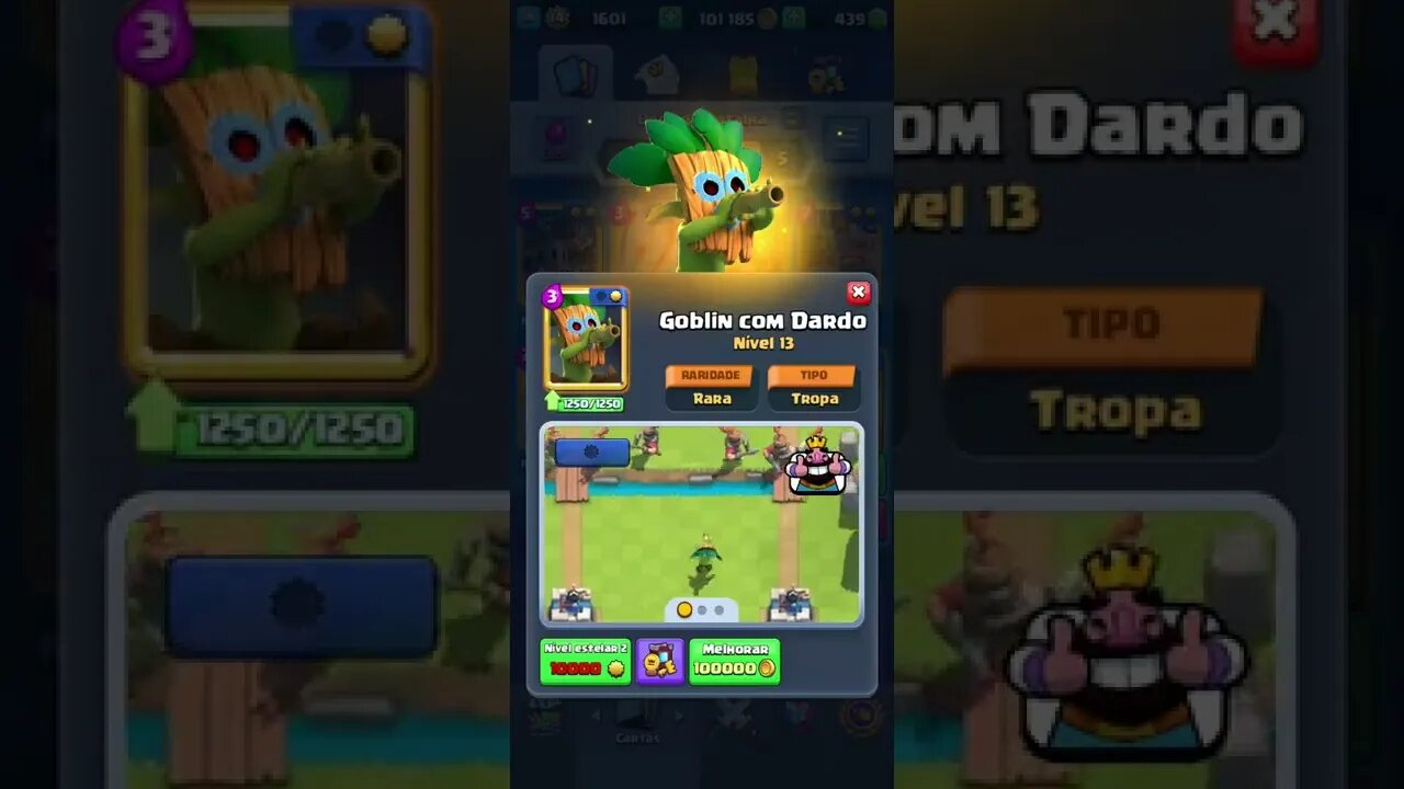 Goblin de dardos nível máximo #shorts #clashroyale #clash #royale