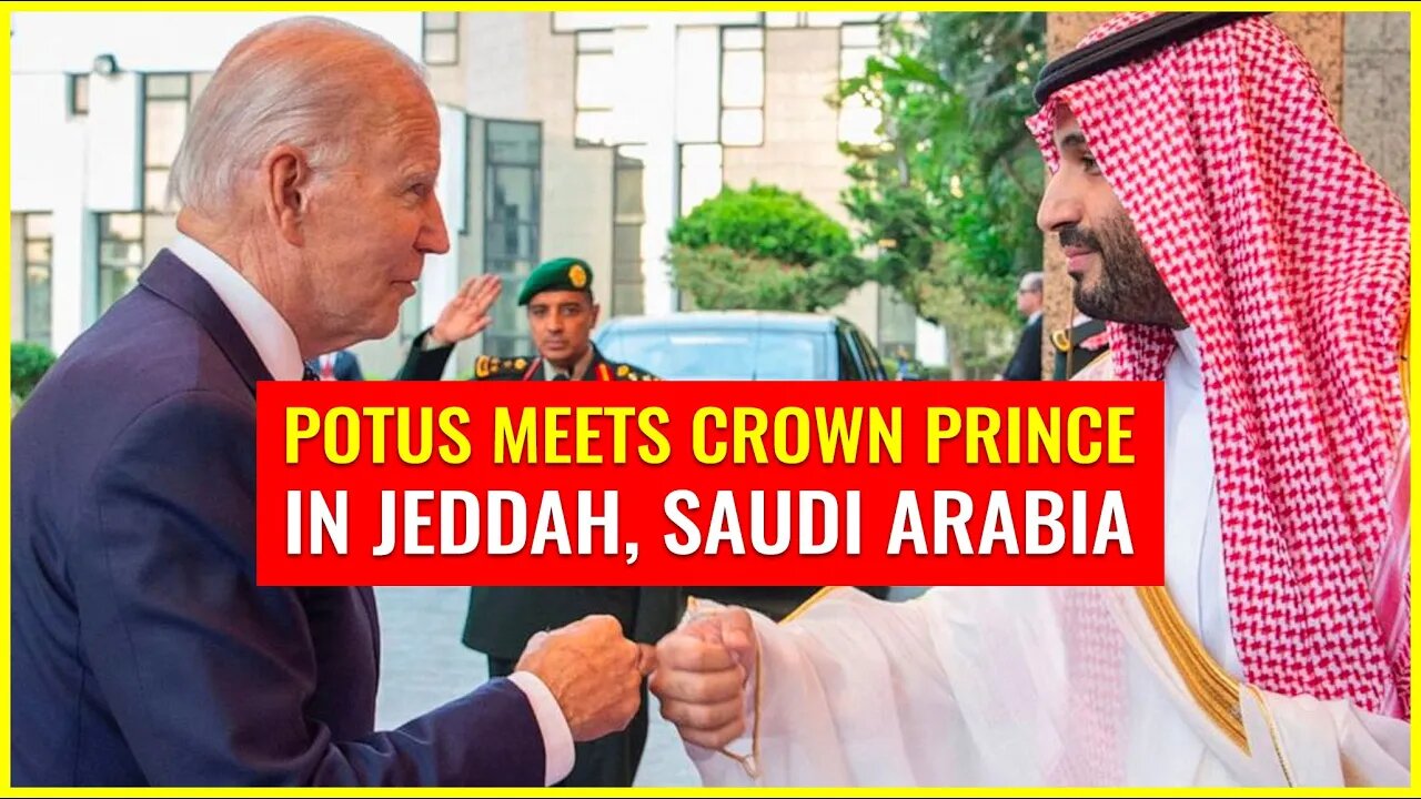 United States President Joe Biden lands in Saudi Arabia and meets Crown Prince
