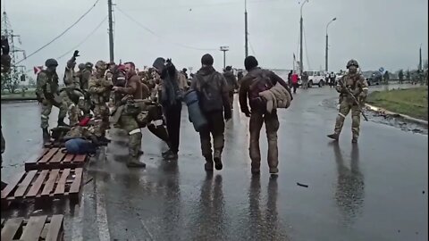 Another Group Of Azov 🐽's Surrendering At Azovstal To Russian Forces
