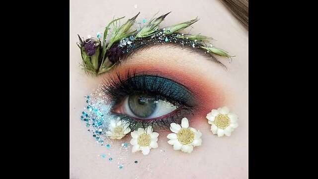 Creative eye makeup tutorial 💜💛