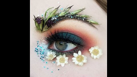 Creative eye makeup tutorial 💜💛