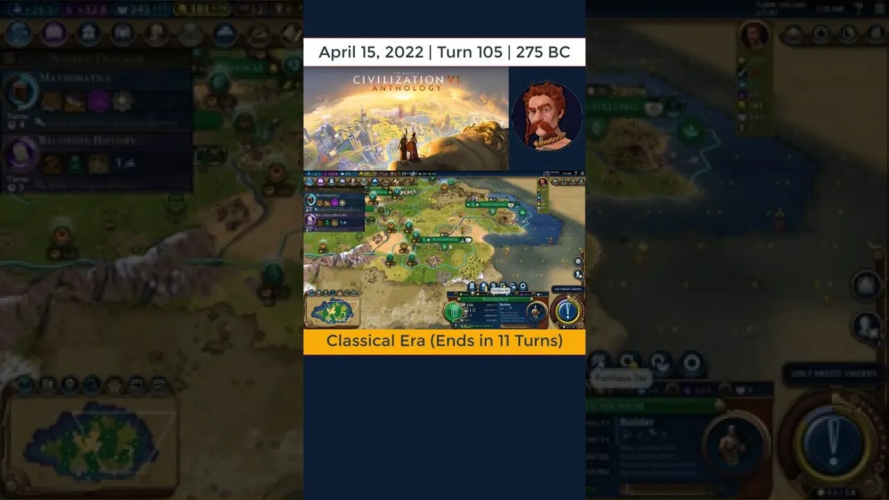 #oneturnadaychallenge #civ6 – Turn 105 - CLASSICAL COUNTDOWN! #shorts