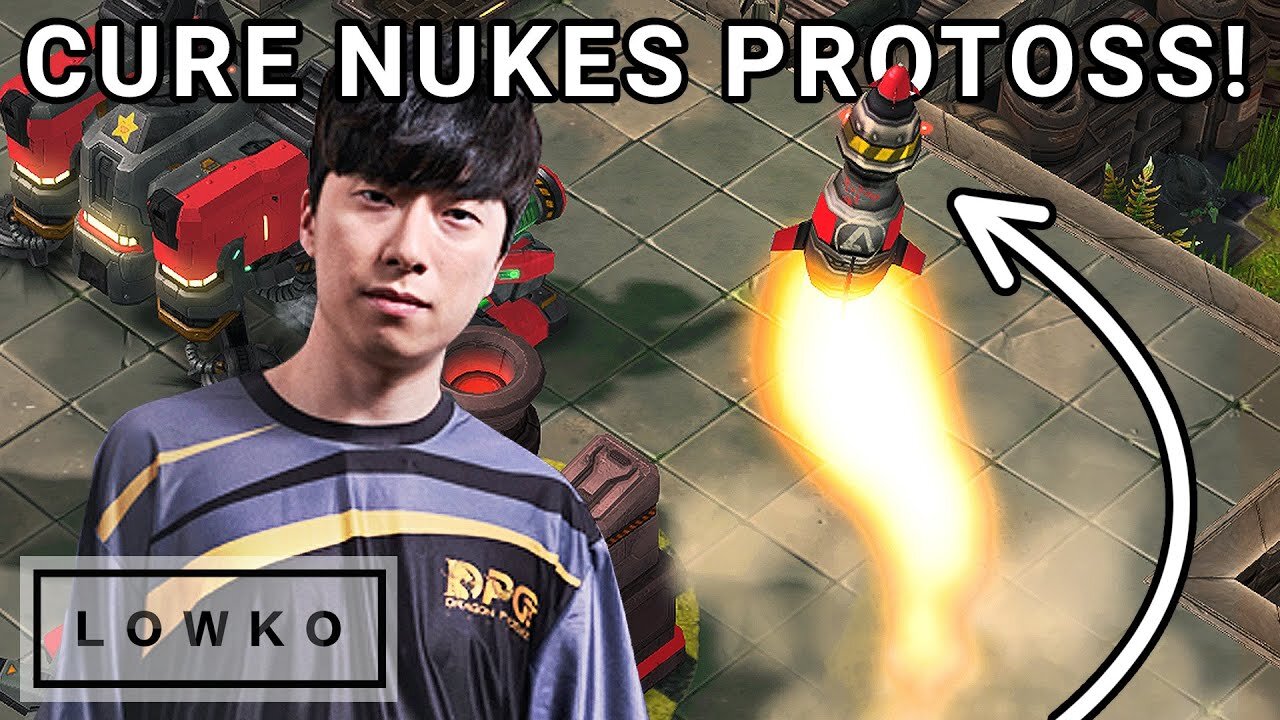 StarCraft 2 - Cure NUKES His Own Base! (herO vs Cure)