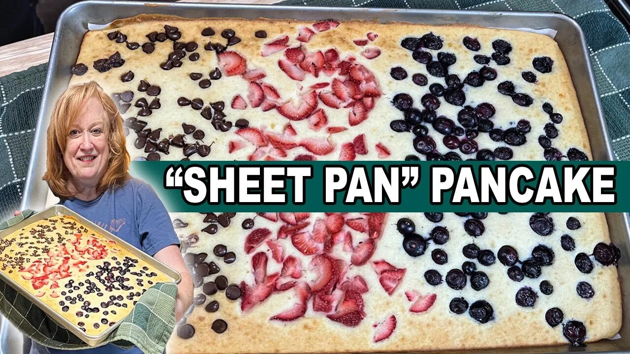 SHEET PAN PANCAKE, Easy Christmas Breakfast that Feeds Many People