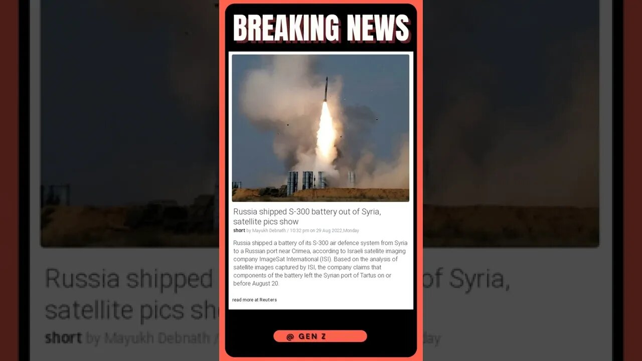 Current Events: S-300 battery shipped to Syria #shorts #news