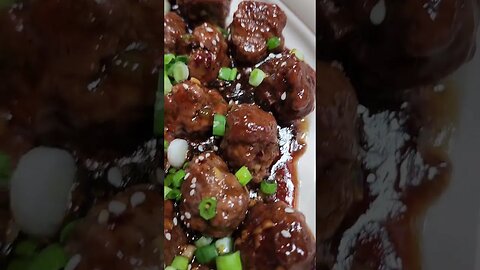 Mongolian Beef Meatballs #shorts