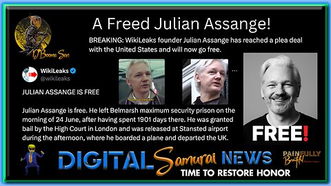 DSNews | A Freed Julian Assange! BREAKING: WikiLeaks founder Julian Assange has reached a plea deal with the United States and will now go free.