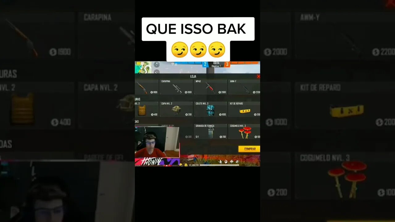 QUE ISSO BAK 😏😏 KKKKKK #shorts #bak #two9