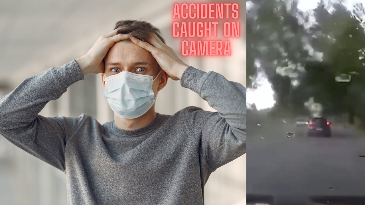 Dash Cam Videos | Strom Caused A Tree Fall Onto A Car On Road | Caught On Camera