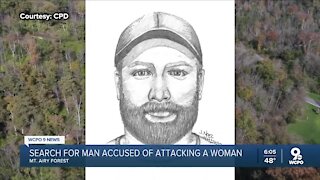 Search for man accused of attacking woman in Mt. Airy Forest