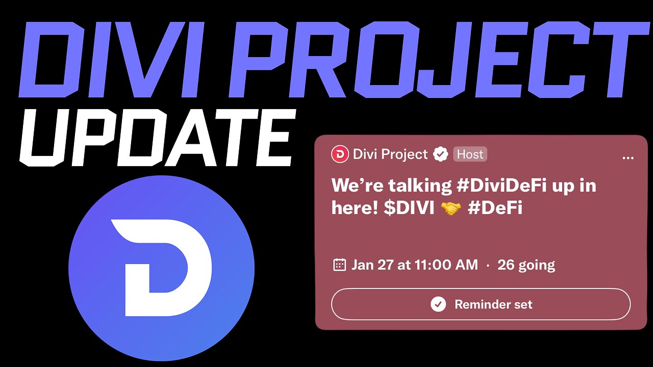 Update! This Friday, Divi’s Twitter spaces will talk to some of the beta testers for Divi DeFi