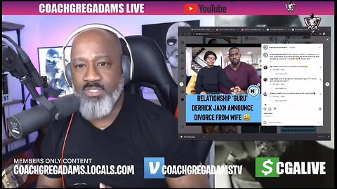 Coach Gregg Adams Reacts to Derrick Jaxn Divorce Announcement!!!