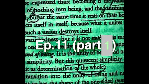 Ep.11 (part 1), Sublation of becoming; problem of time, generally