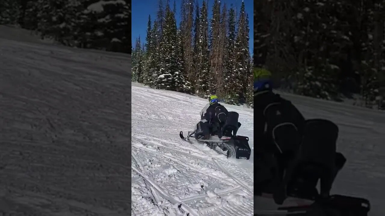 Snow Mobiling in Granby, Colorado.