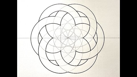 Flower of Life Geometric Art Tutorial | تعلم رسم شكل هندسي مبني على زهرة الحياة