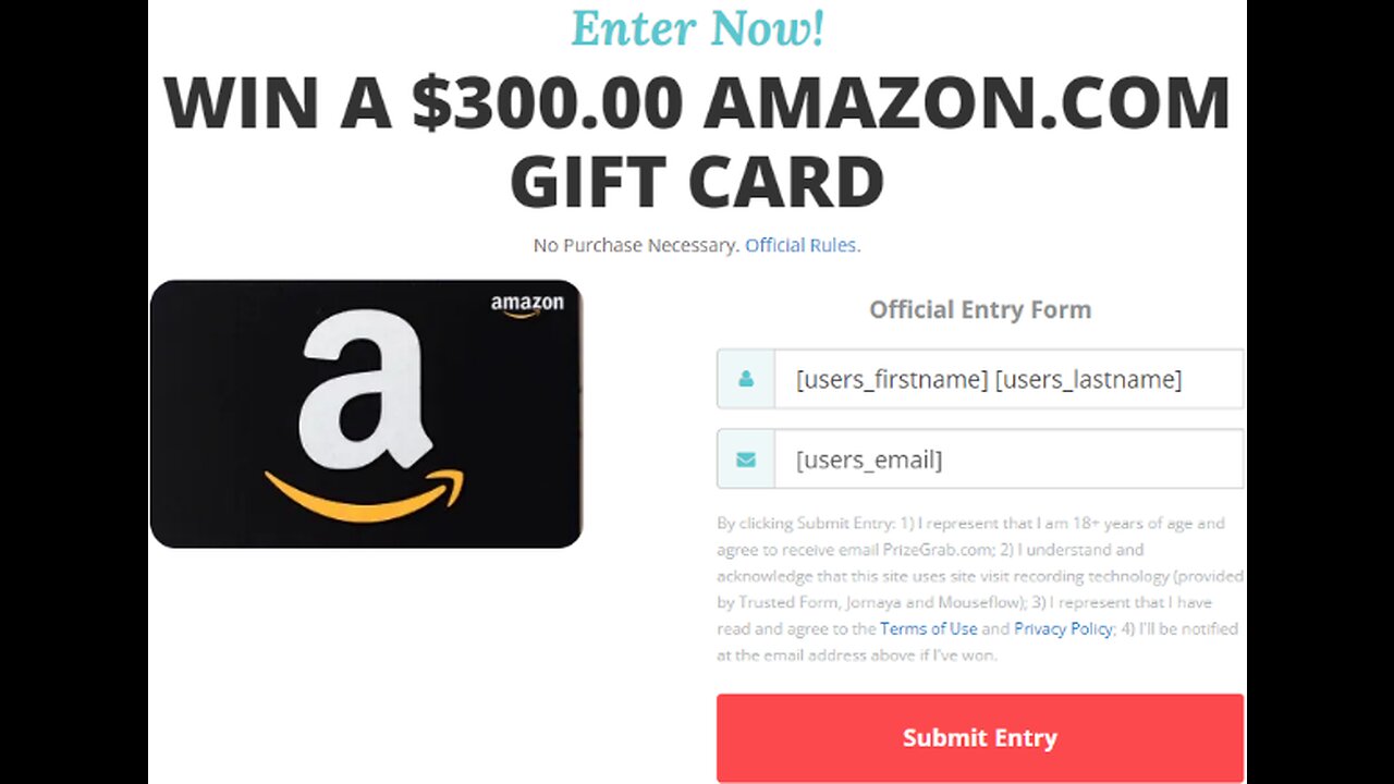 Amazon 300$ Gift card