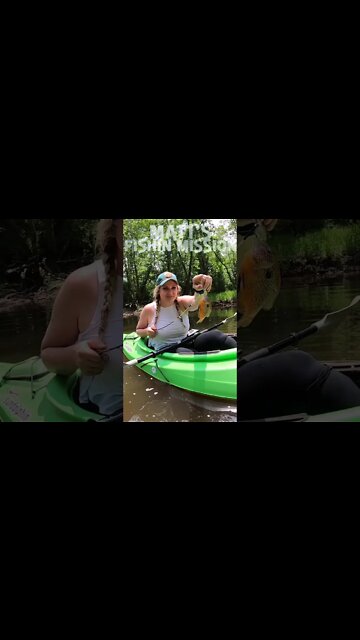 Kayak river fishing trip