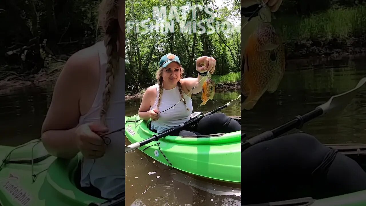 Kayak river fishing trip