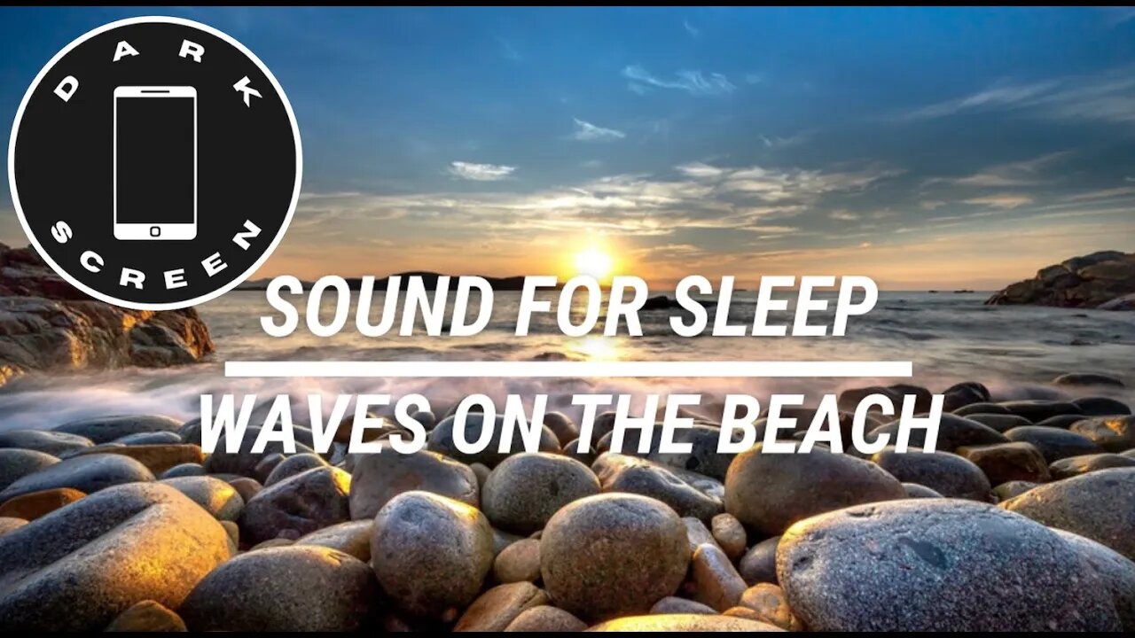 Sound for sleep Waves on the Beach Dark Screen 3:30 hours