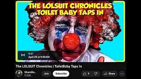 4-29-2024 Sham "The LOLSUIT Chronicles ToiletBaby Taps In" w/ full chat