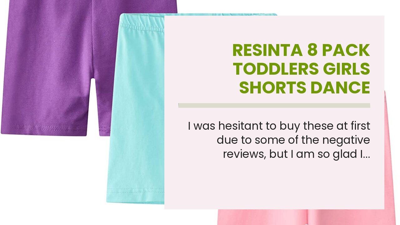 Resinta 8 Pack Toddlers Girls Shorts Dance Shorts Bike Short Breathable and Safety 8 Color