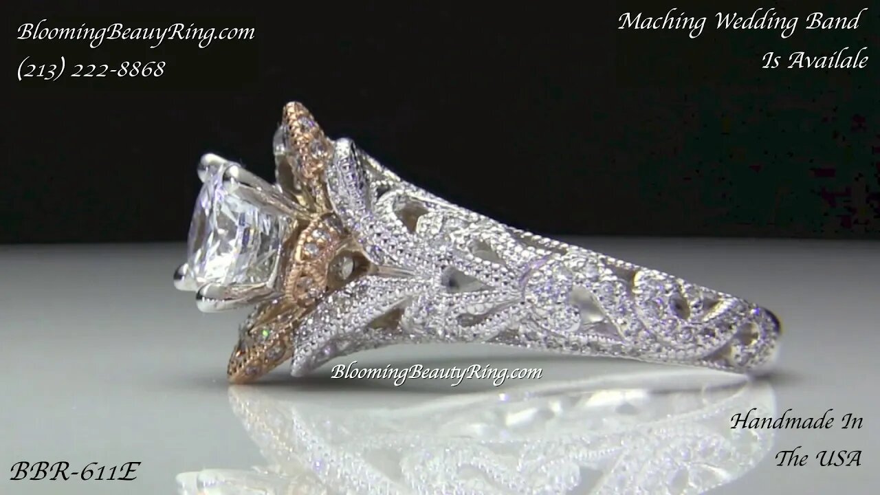 BBR 611E Engagement Ring By BloomingBeautyRing.com