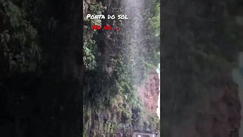 Waterfall on the road, ponta do Sol , Portugal