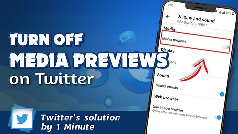 How to turn off media previews on Twitter