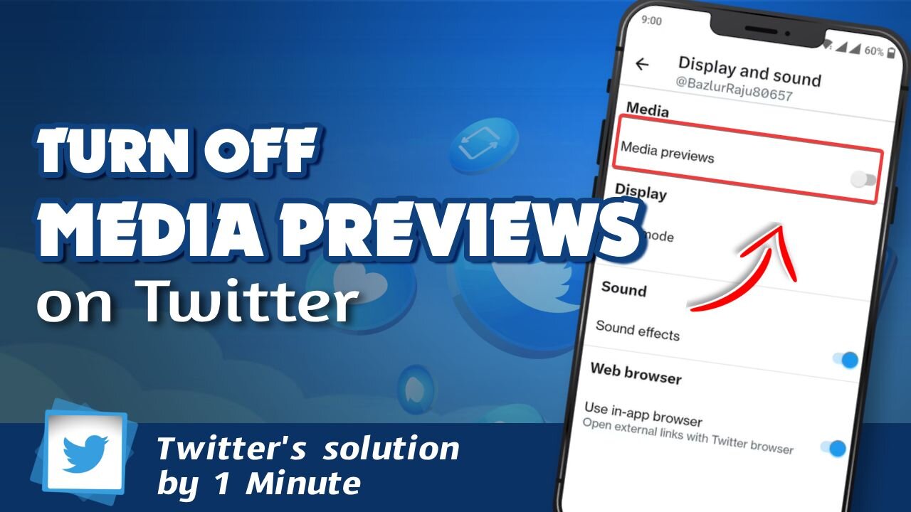 How to turn off media previews on Twitter