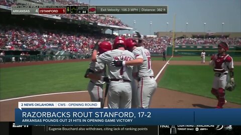 Razorbacks Rout Stanford, 17-2