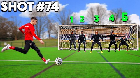 I Took 100 Shots vs. 5 Pro Goalkeepers & Scored __ Goals (Football)