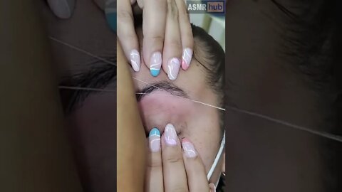 Eyebrow threading ASMR