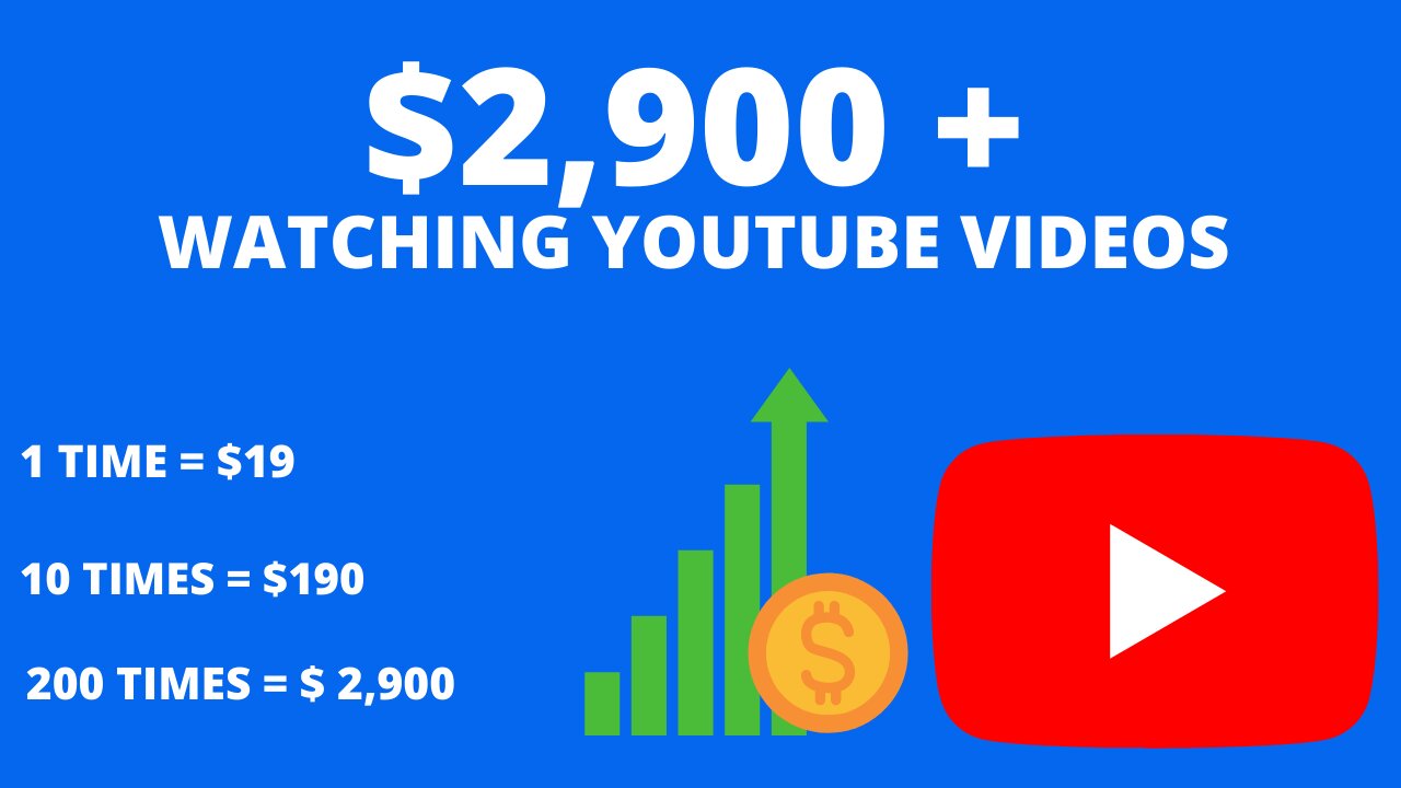 How To Earn $2,900 Watching YouTube Videos Make Money Watching YouTube Videos 2022