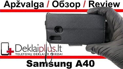 Telone dėklas su skyreliais - juodas Samsung A40