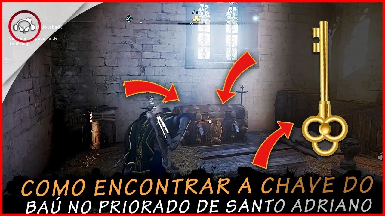 Assassin's creed valhalla, Como encontrar a chave do baú no priorado de santo Adriano | super dica