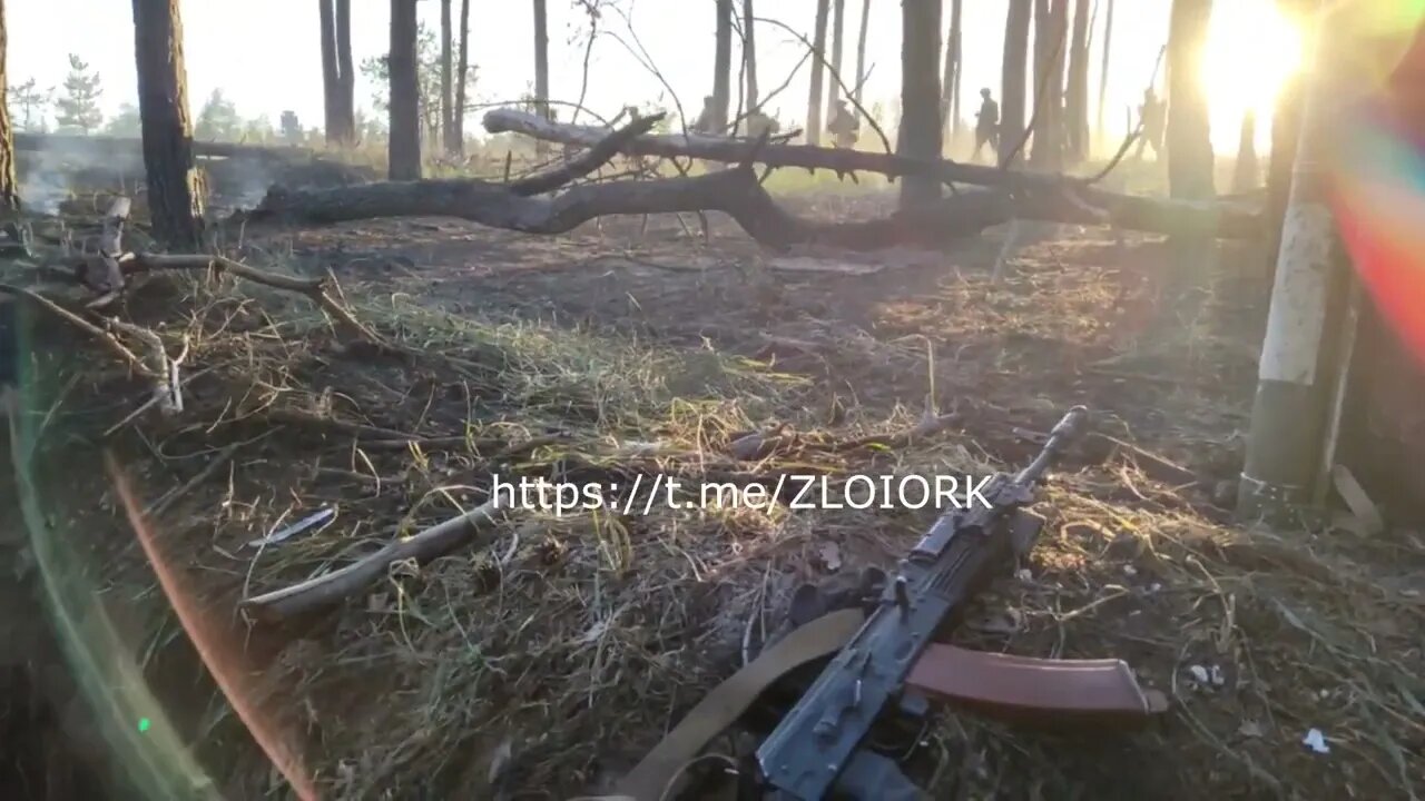 The guys from the Airborne Forces covered the road on which the SpN ambushed the AFU 1