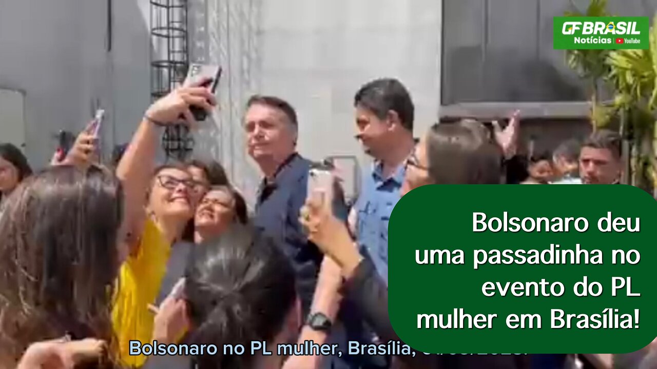 Bolsonaro deu uma passadinha no evento do PL mulher em Brasília!